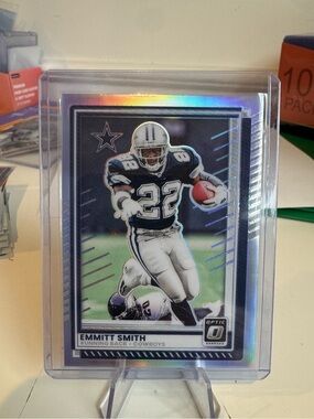 2025 Emmitt Smith Panini Donruss Optic Silver Prizm Card. #dallascowboys